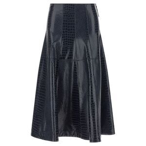 PINKO Blue Viscose Midi Women's Skirt